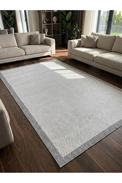 NaRStore Home Sisal Hasır Jüt Bordürlü Model Yıkanabilir Dokuma Toz Vermez Halı