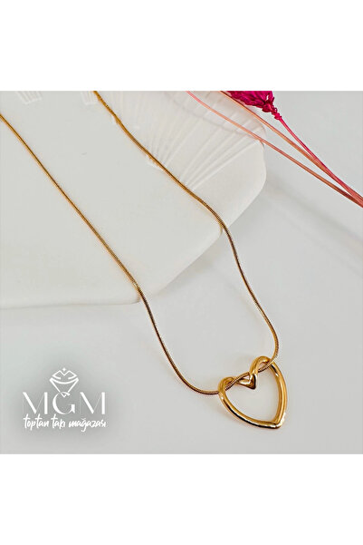 magicool Steel Heart Love Knot Necklace - Kl0190