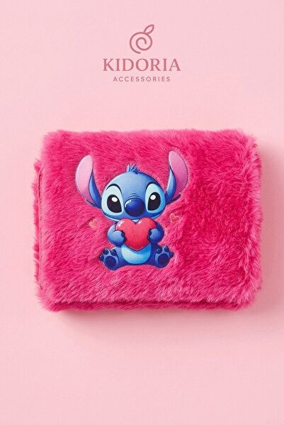 Kidoria Stitch Peluş Cüzdan Kawaii Tasarım Bozuk Para Cüzdanı