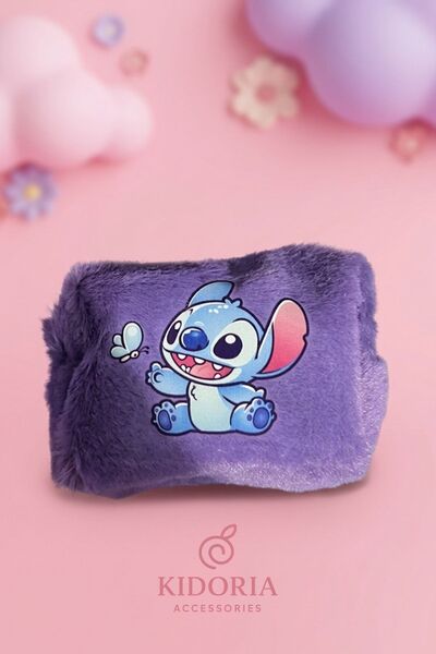 Kidoria Stitch Peluş Cüzdan Kawaii Tasarım Bozuk Para Cüzdanı