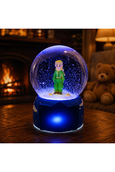 Kuzey Tacı Küçük Prens (Le Petit Prince) Işıklı Kar Küresi Çok Renkli LED Ayd...