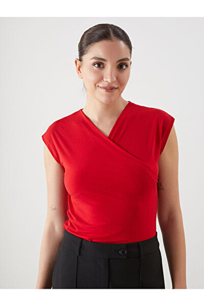 LC Waikiki Rmz Gi̇yi̇m Farkiyla Double-Breasted Roba Collar Women's Blouse
