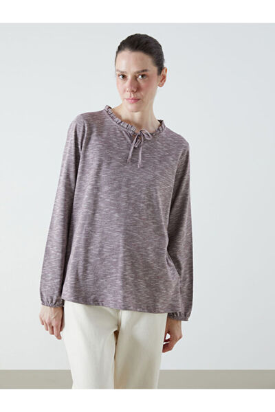 LC Waikiki Ruffled Tie Collar Blouse