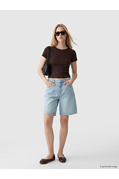 LC Waikiki شورت جينز نسائي من Bermuda Fit