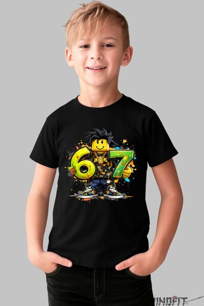 GILDAN Тениска Roblox Модел Шест Седем Градски стил
