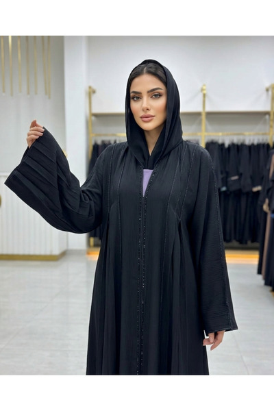 La Rive عباية بطرحة "كحلية كلاسيك"