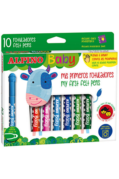 Other Carioca lavabila, 10 culori/set, ALPINO Baby - Maxi