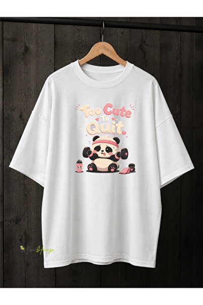 MiniHouse Panda Gym Printed Oversize T-Shirt