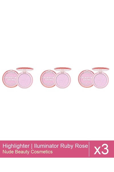 Makeup 3x Highlighter Set | Ruby Rose Highlighter - Celestial Shine 01
