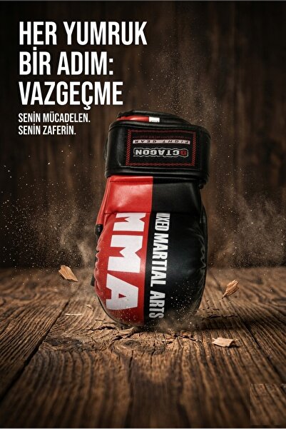 Octagon MMA Federasyonu Onaylı Antrenman ve Maç Eldiveni Yüksek Bilek Destekl...