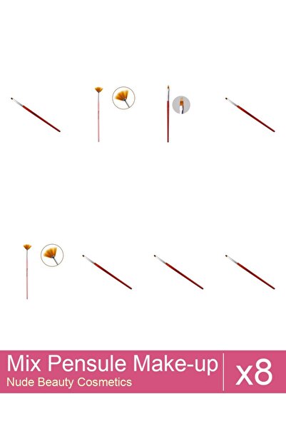 Makeup Mix Set 8 products Makeup Brushes: Fan Brush, Oranjollie Ombre Gel Bru...