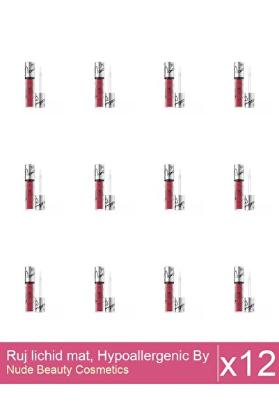 Makeup Set of 12x matte liquid lipstick, Hypoallergenic By Marceline, 03 Las ...