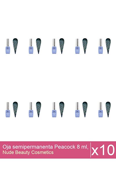 Makeup Set 10x Oja semipermanenta Peacock 8 ml, 04