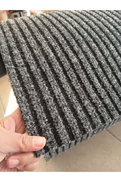 HAFIZOĞLU PLASTİK Kaymaz Taban Çelik Halı Bina Girişi Ofis Dükkan İçin Antras...