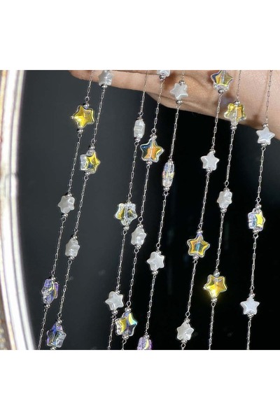 Choice1 1 meter Star 0.5Meter 1Meter Colorful Crystal Stars Beaded Chain for ...