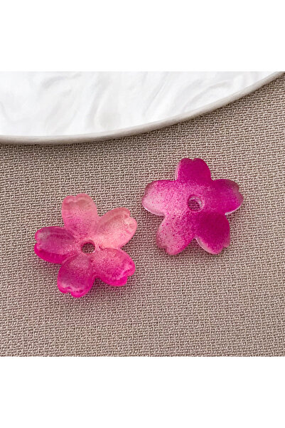 Choice23 26968-50pcs 50pcs Colored Glass & Shell-imitation 3D Floral Vintage ...