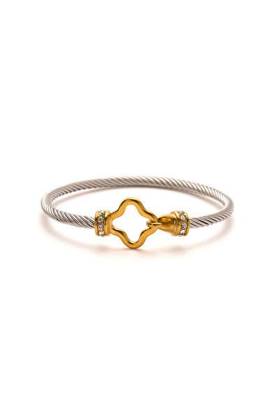 Choice17 9 1pcs Stainless Steel Gold-plated Bangle Trendy Retro Hip-hop Style...