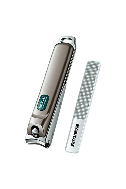 Choice 2pcs 2pcs Men's Charcoal Gray Premium Nail Clipper - Anti-Splash Stain...