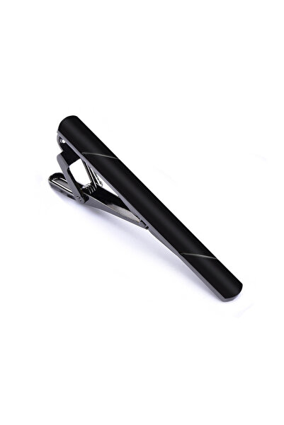 Choice5 Black 5.8x0.6cm Colourful Tie Clip for Men Metal Copper Simple Bar Cl...