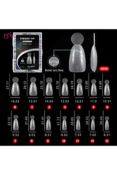Choice 57-2 BNG New Matte Dual Forms With French Line Full Cover Dual Nail Mo...