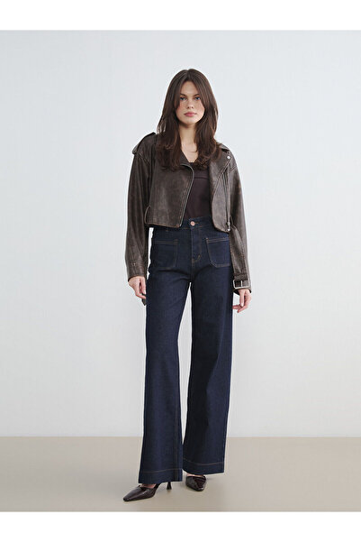LC Waikiki Nevavm High Waist Wideleg Women's Jean Trousers with a Difference