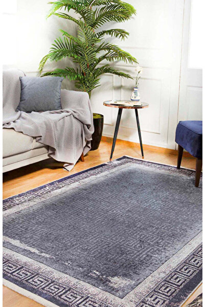 halinet Halı.Net Anthracite Modern Washable Non-Slip Living Room Carpet Haln-...