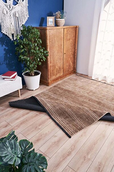 halinet Halı.Net Mink Ethnic Bohemian Washable Non-Slip Living Room Carpet Ap...