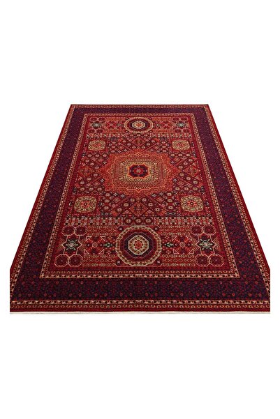 halinet Halı.Net Red Modern Washable Non-Slip Living Room Carpet Eco-Buhari-1...