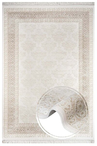 halinet Halı.Net Cream Modern Washable Non-Slip Living Room Carpet Artemis-Va...