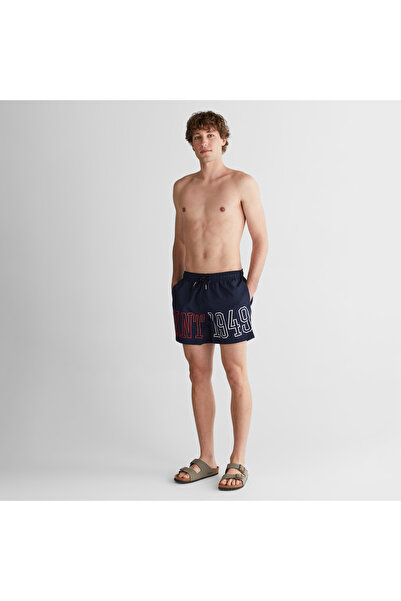 Gant Erkek Lacivert Regular Fit Logolu Mayo Şort