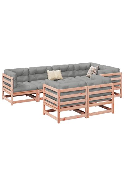 vidaxl Set canapele gradina, 7 piese, lemn masiv brad douglas