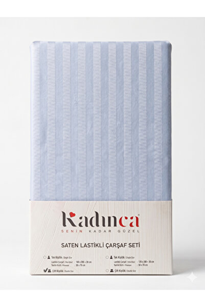 KADINCA سلسلة أريا ® |   طقم ملاءات ساتان مطاطية |   قطني |   مع حقيبة من الب...