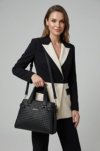 Armine 172 Knitted Pattern Women's Hand & Shoulder Bag