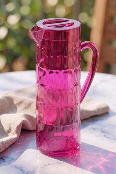 EWs Akrilik Allegra 1,5 Lt Pembe Sürahi (BUZDOLABI KAPAK RAFINA SIĞAR)