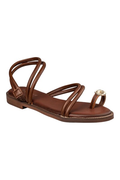 Envie Shoes Γυναικεία Πέδιλα FLAT SANDALS E96-23330-28 Καφέ