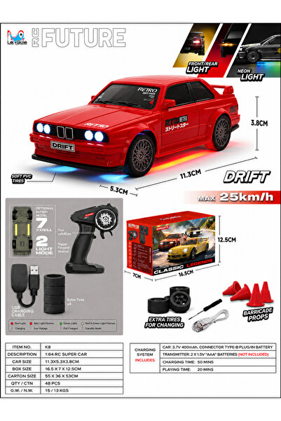 PeriYedi Whoosh Classic Legends 1:43 RC Drift arabalar, efsaneler için üretil...