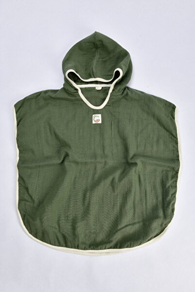 e&f Store Müslin Bebek Panço - %100 Pamuklu Nefes Alan Plaj Havlusu - Yeşil