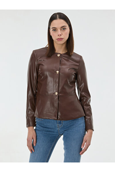 ORSAY Brown women's faux leather jacket