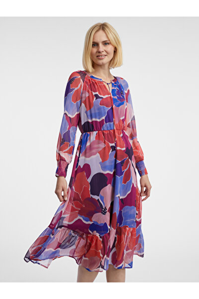 ORSAY Rochie florală roșie de damă