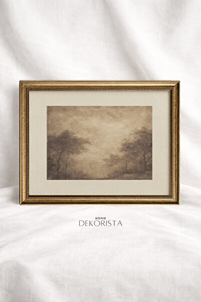 HOME DEKORİSTA Vintage ManzaraÇerçeveli CAMSIZ Tablo – Vintage Sanat Baskı, Ç...