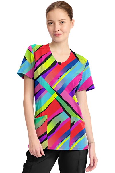 Cherokee UNIFORMS Cherokee Infinity CK609 Γυναικεία Μπλούζα Σκραμπ, Σχέδιο Ρι...