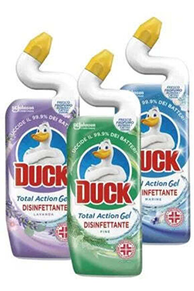DUCK Pachet 3 bucăți Gel dezinfectant pentru toaletă cu acțiune profundă 750ml