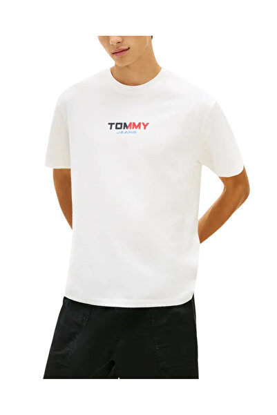 Tommy Hilfiger Ανδρικό T-shirt Λευκό Tommy Jeans DM0DM22534-YBL