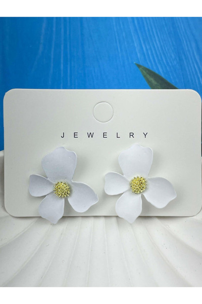 Bozhi Bracelet Vip Colorful Flower Earrings // Enamel Cuff Metal Luminous Style
