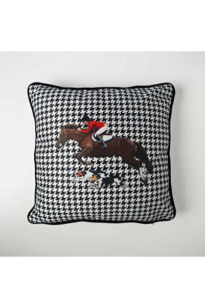 VİTELLİ Equestrian Red Jacket Decorative Throw Pillow Cover 1 Piece 50X50 cm