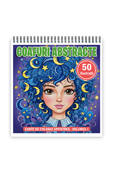 Legendary Gifts Carte de colorat, 50 de ilustratii Coafuri Abstracte - Volumu...