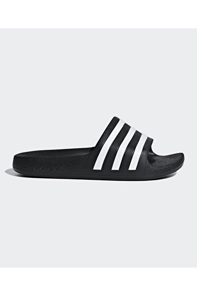adidas أحذية أديليت أكوا سلايدز - أسود أساسي/أبيض سحابي