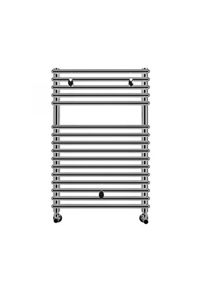 Lazzarini Bathroom towel warmer (radiator), chrome, steel, straight, Lazzarin...