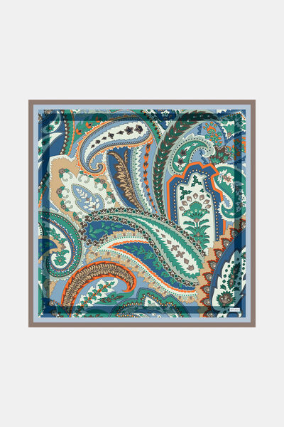 Vakko ŞAL DESENLİ TWILL İPEK GAVROŞ