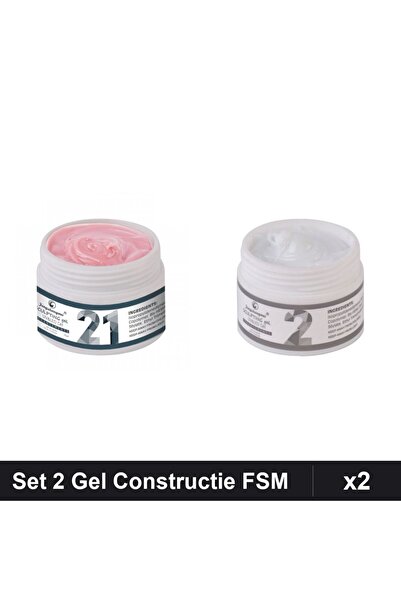 Makeup Set 2 Gel Constructie UV LED FSM 15g, Nuante 21 02, Manichiura Profesi...